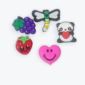 5 Piece Set of assorted theme Jibbit / Shoe Charms for Crocs/ Bags
